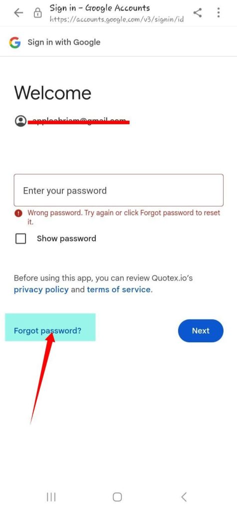 Forgot Password