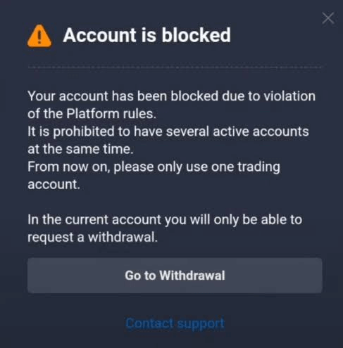 Your account has been temporarily suspended due to violating our platform rules.