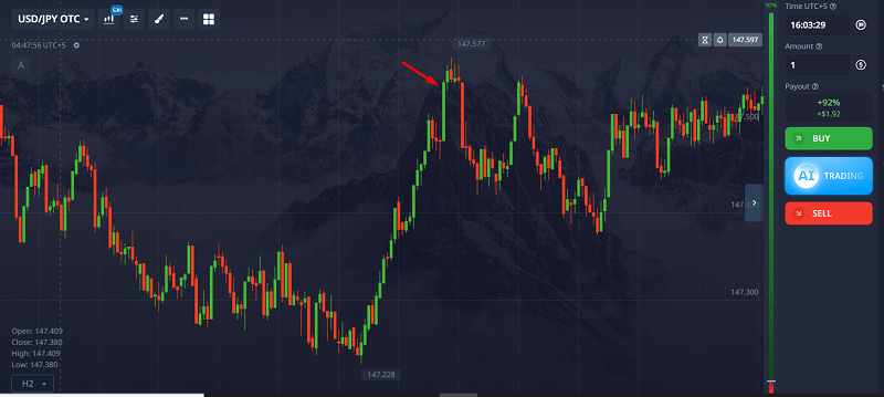 Use a short trade duration (1-3 minutes) – News-based moves happen fast