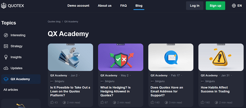 Sign up on Quotex to get started!