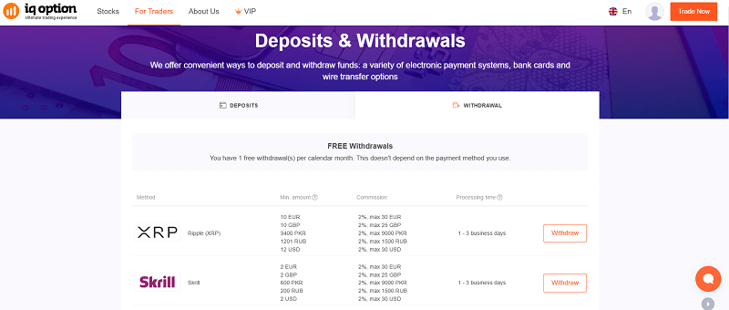 Then I hit “Withdraw.”