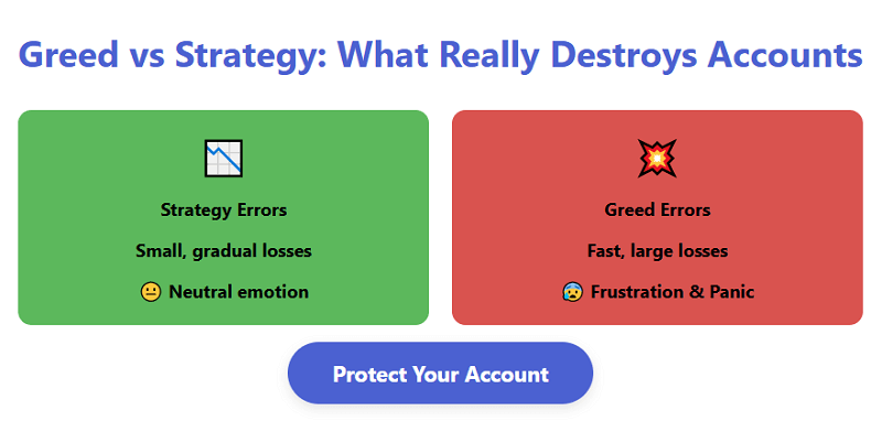 Why Greed Destroys More Binary Accounts