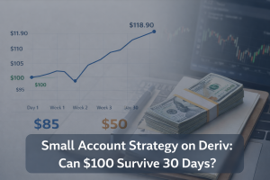 Small Account Strategy on Deriv: Can $100 Survive 30 Days?